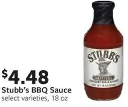 Fareway Stubb's BBQ Stubb's BBQ Sauce select varieties, 18 oz offer