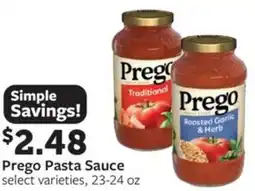 Fareway Prego Pasta Sauce offer