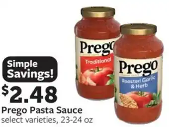 Fareway Prego Pasta Sauce offer