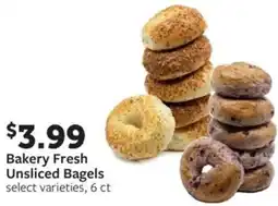 Fareway Bakery Fresh Unsliced Bagels offer