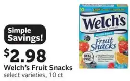 Fareway Welch's Fruit Snacks offer