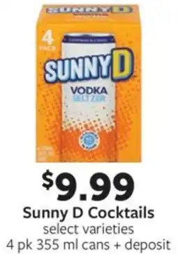 Fareway Sunny D Cocktails offer