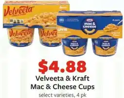 Fareway Velveeta & Kraft Mac & Cheese Cups offer