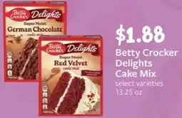 Fareway Betty Crocker Delights Cake Mix offer