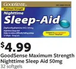 Fareway GoodSense Maximum Strength Nighttime Sleep Aid offer