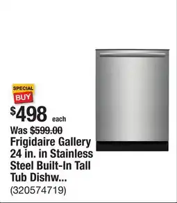 The Home Depot Frigidaire Gallery 24 in. in Stainless Steel Built-In Tall Tub Dishwasher offer