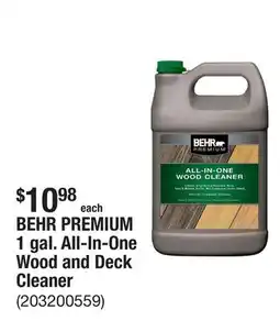 The Home Depot BEHR PREMIUM 1 gal. All-In-One Wood and Deck Cleaner offer