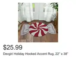Costco Devgiri Holiday Hooked Accent Rug, 22 x 38 offer