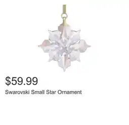 Costco Swarovski Small Star Ornament offer