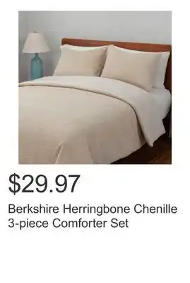 Costco Berkshire Herringbone Chenille 3-piece Comforter Set offer
