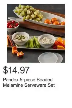 Costco Pandex 5-piece Beaded Melamine Serveware Set offer