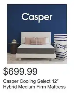 Costco Casper Cooling Select 12 Hybrid Medium Firm Mattress offer