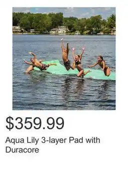 Costco Aqua Lily 3-layer Pad with Duracore offer