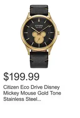 Costco Citizen Eco Drive Disney Mickey Mouse Gold Tone Stainless Steel Quartz Women's Watch, 40mm offer