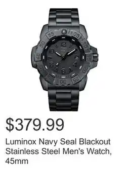 Costco Luminox Navy Seal Blackout Stainless Steel Men's Watch, 45mm offer