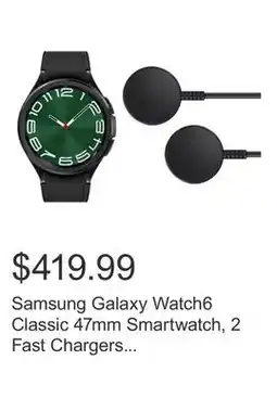 Costco Samsung Galaxy Watch6 Classic 47mm Smartwatch, 2 Fast Chargers Included offer