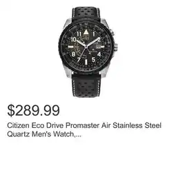 Costco Citizen Eco Drive Promaster Air Stainless Steel Quartz Men's Watch, 42mm offer