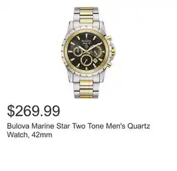 Costco Bulova Marine Star Two Tone Men's Quartz Watch, 42mm offer