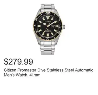 Costco Citizen Promaster Dive Stainless Steel Automatic Men's Watch, 41mm offer