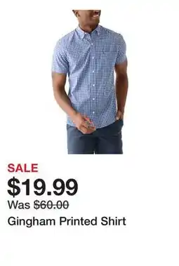 Belk Gingham Printed Shirt offer