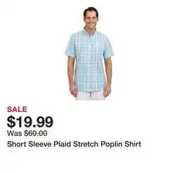 Belk Short Sleeve Plaid Stretch Poplin Shirt offer
