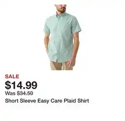 Belk Short Sleeve Easy Care Plaid Shirt offer