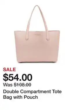 Belk Double Compartment Tote Bag with Pouch offer