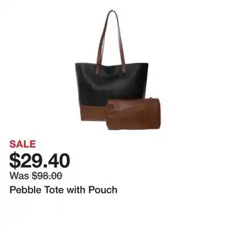 Belk Pebble Tote with Pouch offer