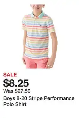 Belk Boys 8-20 Stripe Performance Polo Shirt offer