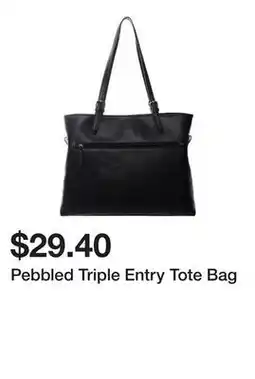 Belk Pebbled Triple Entry Tote Bag offer