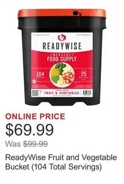 Costco ReadyWise Fruit and Vegetable Bucket (104 Total Servings) offer