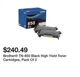 Office Depot Brother TN-850 Black High Yield Toner Cartridges, Pack Of 2 offer