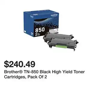 Office Depot Brother TN-850 Black High Yield Toner Cartridges, Pack Of 2 offer