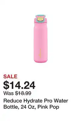 Office Depot Reduce Hydrate Pro Water Bottle, 24 Oz, Pink Pop offer