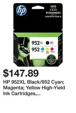 Office Depot HP 952XL Black/952 Cyan Magenta Yellow High-Yield Ink Cartridges, Pack Of 4, N9K28AN offer