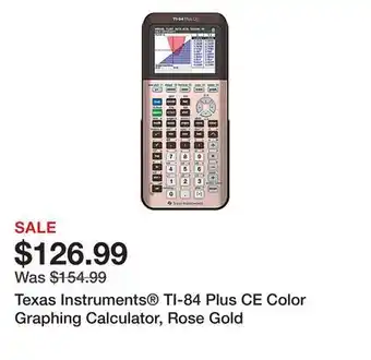 Office Depot Texas Instruments TI-84 Plus CE Color Graphing Calculator, Rose Gold offer