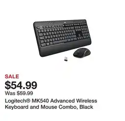 Office Depot Logitech MK540 Advanced Wireless Keyboard and Mouse Combo, Black offer