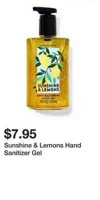 Bath & Body Works Sunshine & Lemons Hand Sanitizer Gel offer