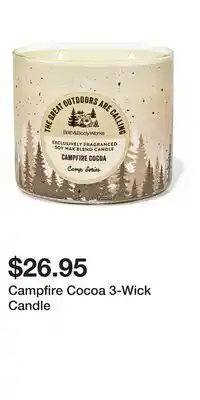 Bath & Body Works Campfire Cocoa 3-Wick Candle offer