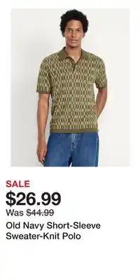 Old Navy Old Navy Short-Sleeve Sweater-Knit Polo offer