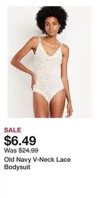 Old Navy Old Navy V-Neck Lace Bodysuit offer