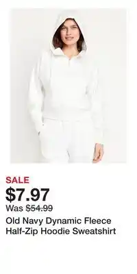 Old Navy Old Navy Dynamic Fleece Half-Zip Hoodie Sweatshirt offer