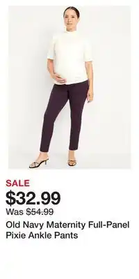 Old Navy Old Navy Maternity Full-Panel Pixie Ankle Pants offer