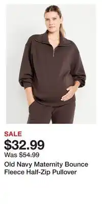 Old Navy Old Navy Maternity Bounce Fleece Half-Zip Pullover offer