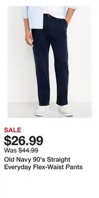 Old Navy Old Navy 90's Straight Everyday Flex-Waist Pants offer