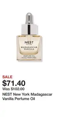 Ulta Beauty NEST New York Madagascar Vanilla Perfume Oil offer