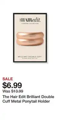 Ulta Beauty The Hair Edit Brilliant Double Cuff Metal Ponytail Holder offer