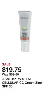 Ulta Beauty Juice Beauty STEM CELLULAR CC Cream Zinc SPF 30 offer