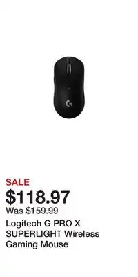 Game Stop Logitech G PRO X SUPERLIGHT Wireless Gaming Mouse offer