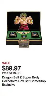 Game Stop Dragon Ball Z Super Broly Collector's Box Set GameStop Exclusive offer